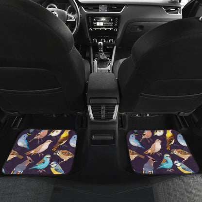 Bird Cute Print Pattern Car Floor Mats Front Back