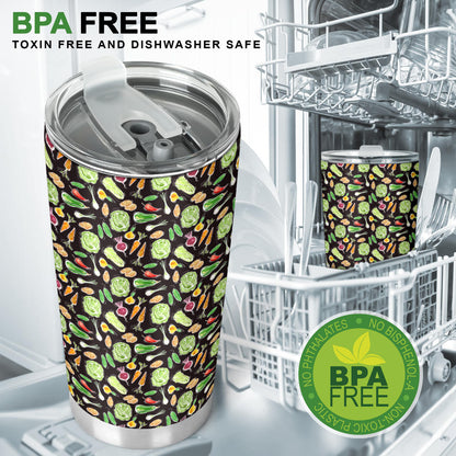 Vegan Draw Themed Design Print Tumbler