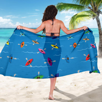 Kayak Pattern Print Design 03 Sarong Pareo Wrap