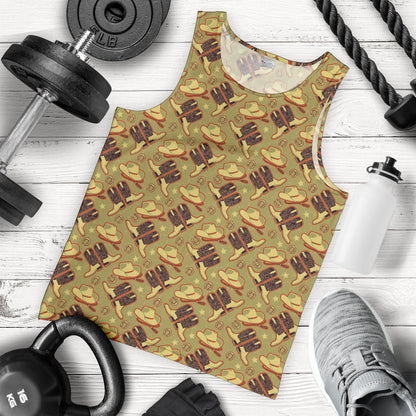 Western Cowboy Themed Men Tank Top