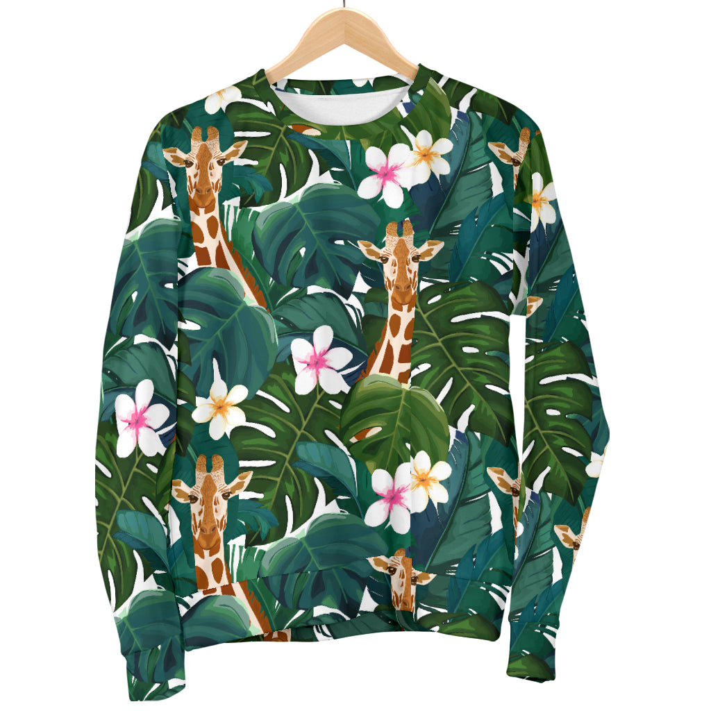 Giraffe Jungle Design Print Women Long Sleeve Sweatshirt
