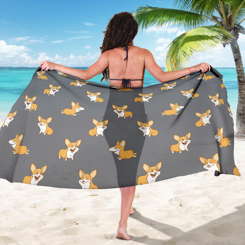 Pembroke Welsh Corgis Pattern Print Design A02 Sarong Pareo Wrap