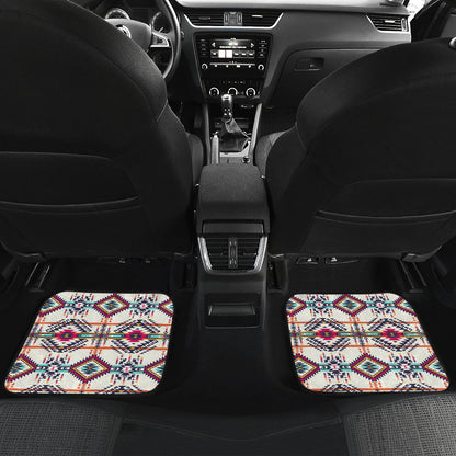 Indian Navajo Art Themed Design Print Car Floor Mats Front Back