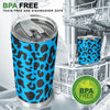 Cheetah Blue Print Pattern Tumbler