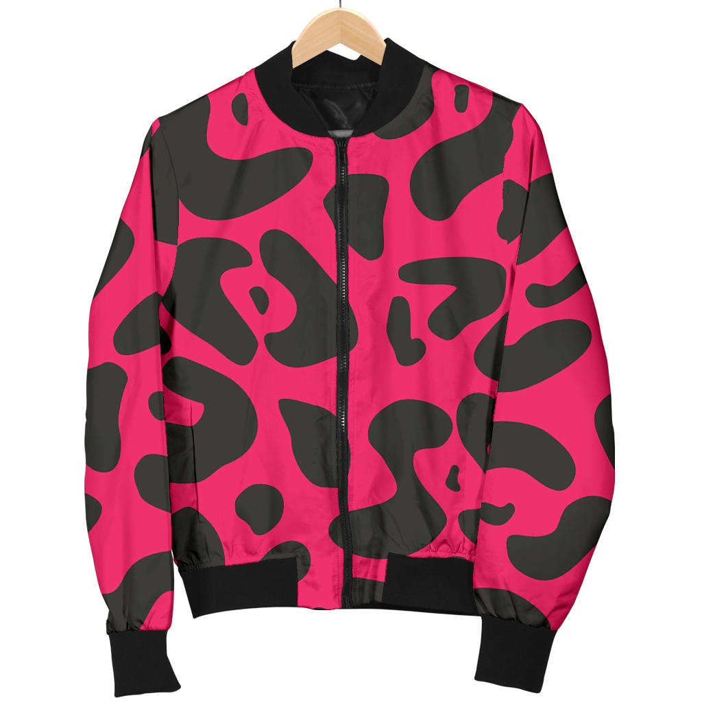 Cheetah Pink Print Pattern Men Bomber Jacket
