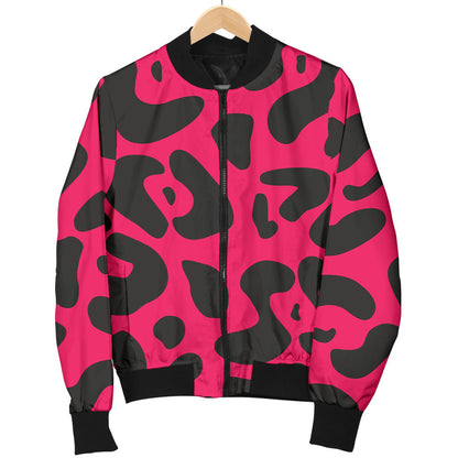 Cheetah Pink Print Pattern Men Bomber Jacket