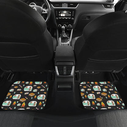 Camper marshmallow Camping Design Print Car Floor Mats Front Back