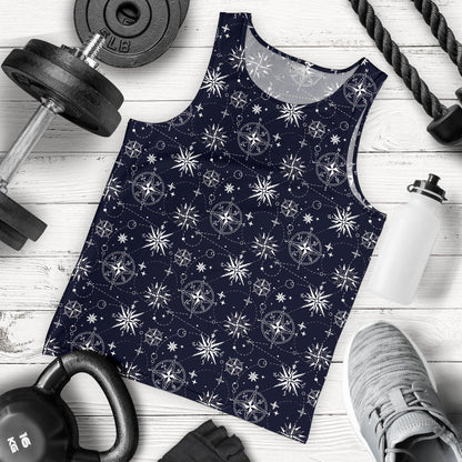 Nautical Sky Design Themed Print Men Tank Top