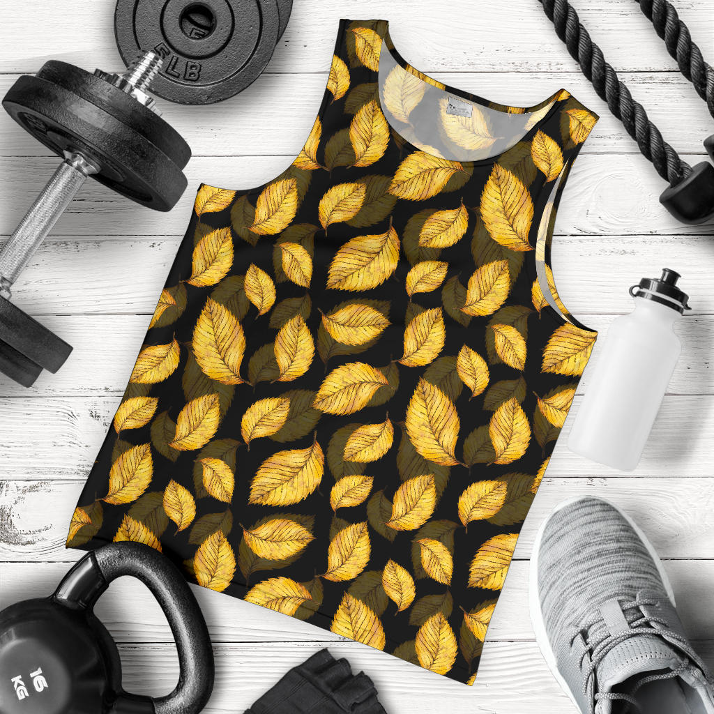 Elm Leave Summer Print Pattern Men Tank Top