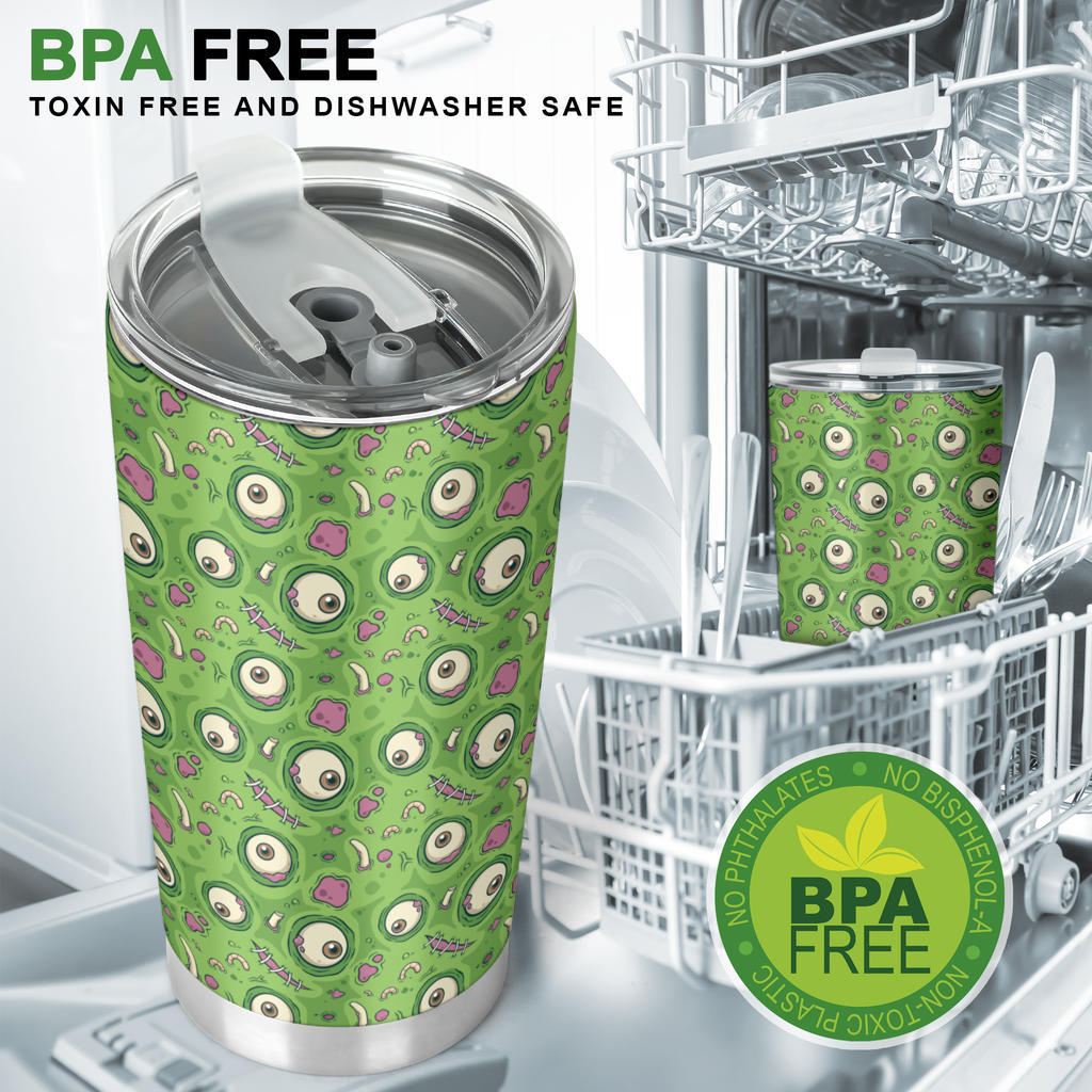 Zombie Eyes Design Pattern Print Tumbler