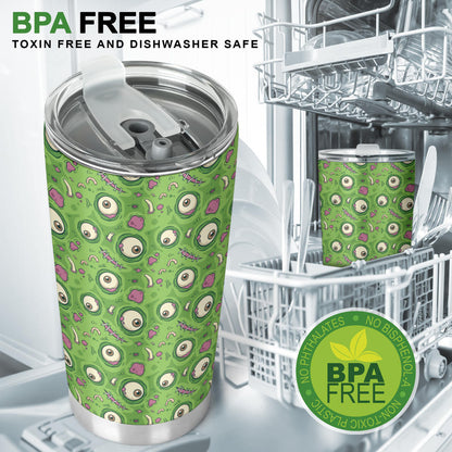 Zombie Eyes Design Pattern Print Tumbler