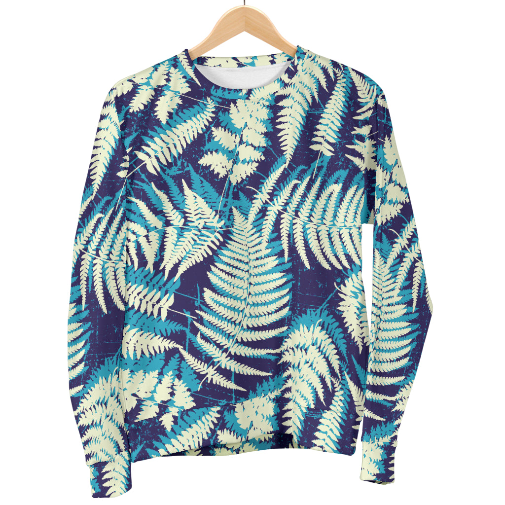 Fern Leave Summer Print Pattern Men Long Sleeve Sweatshirt