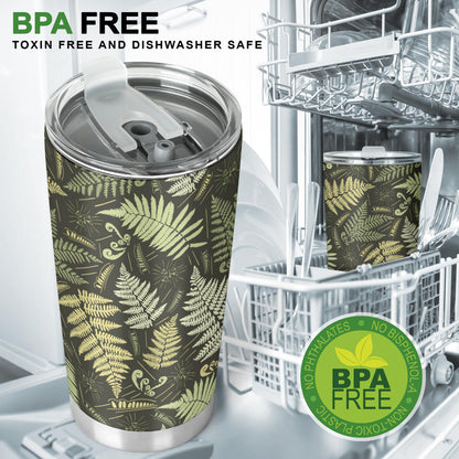 Fern Leave Green Print Pattern Tumbler