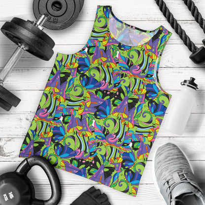 Psychedelic Trippy Mushroom Themed Men Tank Top