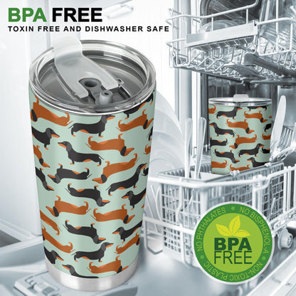 Dachshund Cute Print Pattern Tumbler