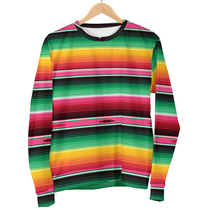 Mexican Blanket Classic Print Pattern Women Long Sleeve Sweatshirt