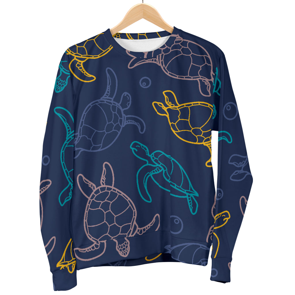 Sea Turtle Baby Print Women Long Sleeve Sweatshirt