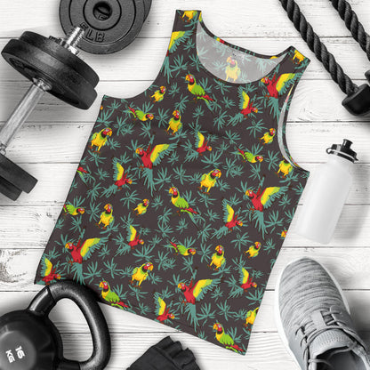 Parrot Themed Print Men Tank Top