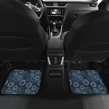 Sun Moon Tattoo Design Themed Print Car Floor Mats Front Back