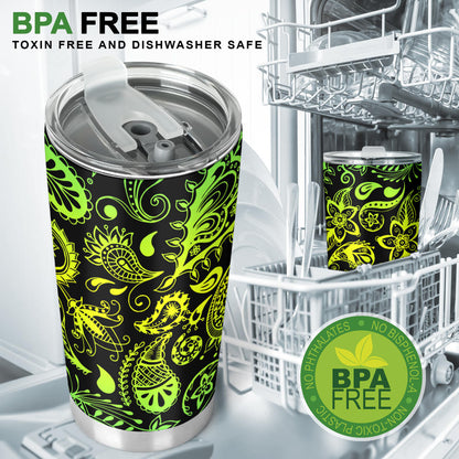 Paisley Green Design Print Tumbler