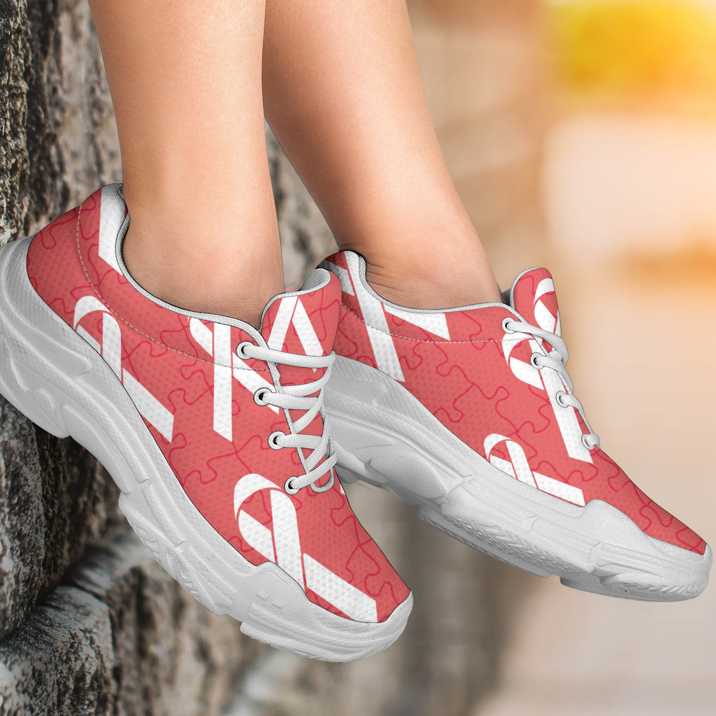 Autism Awareness Ribbon Design Print Chunky Sneakers