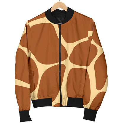 Giraffe Texture Print Men Bomber Jacket