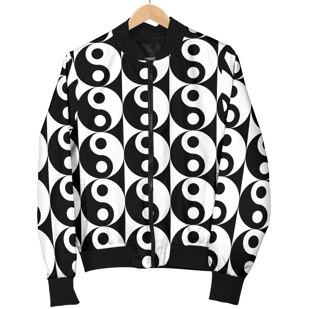 Yin Yang Classic Pattern Design Print Men Bomber Jacket