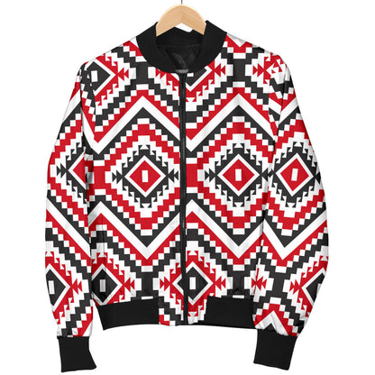 Native American Themed Tribal Print Men Bomber Jacket