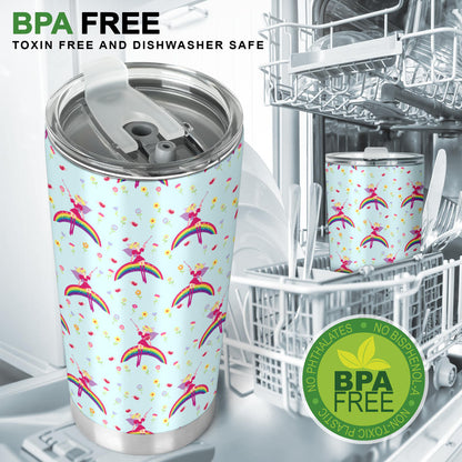 Fairy with Rainbow Print Pattern Tumbler