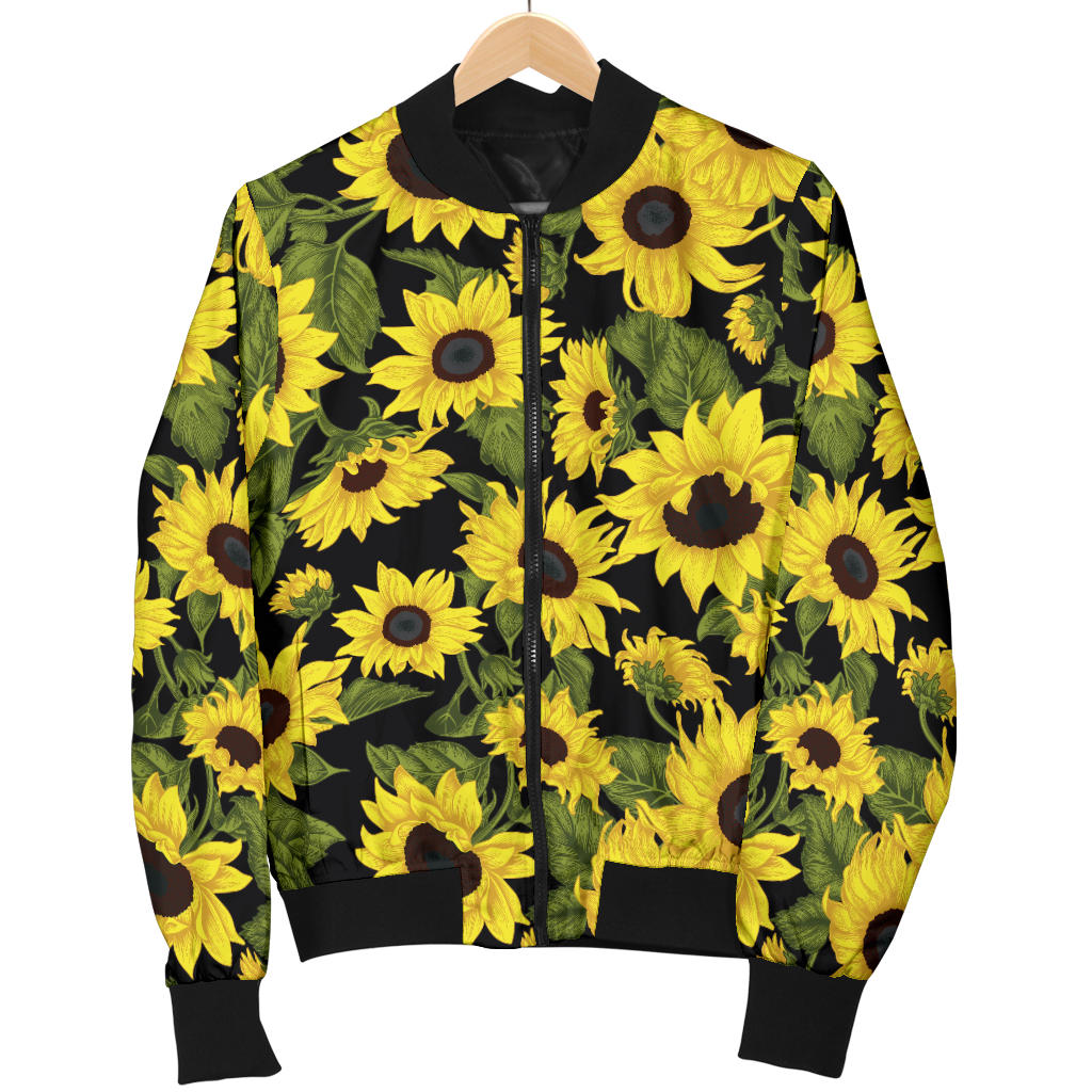 Sunflower Fresh Bright Color Print Men Bomber Jacket