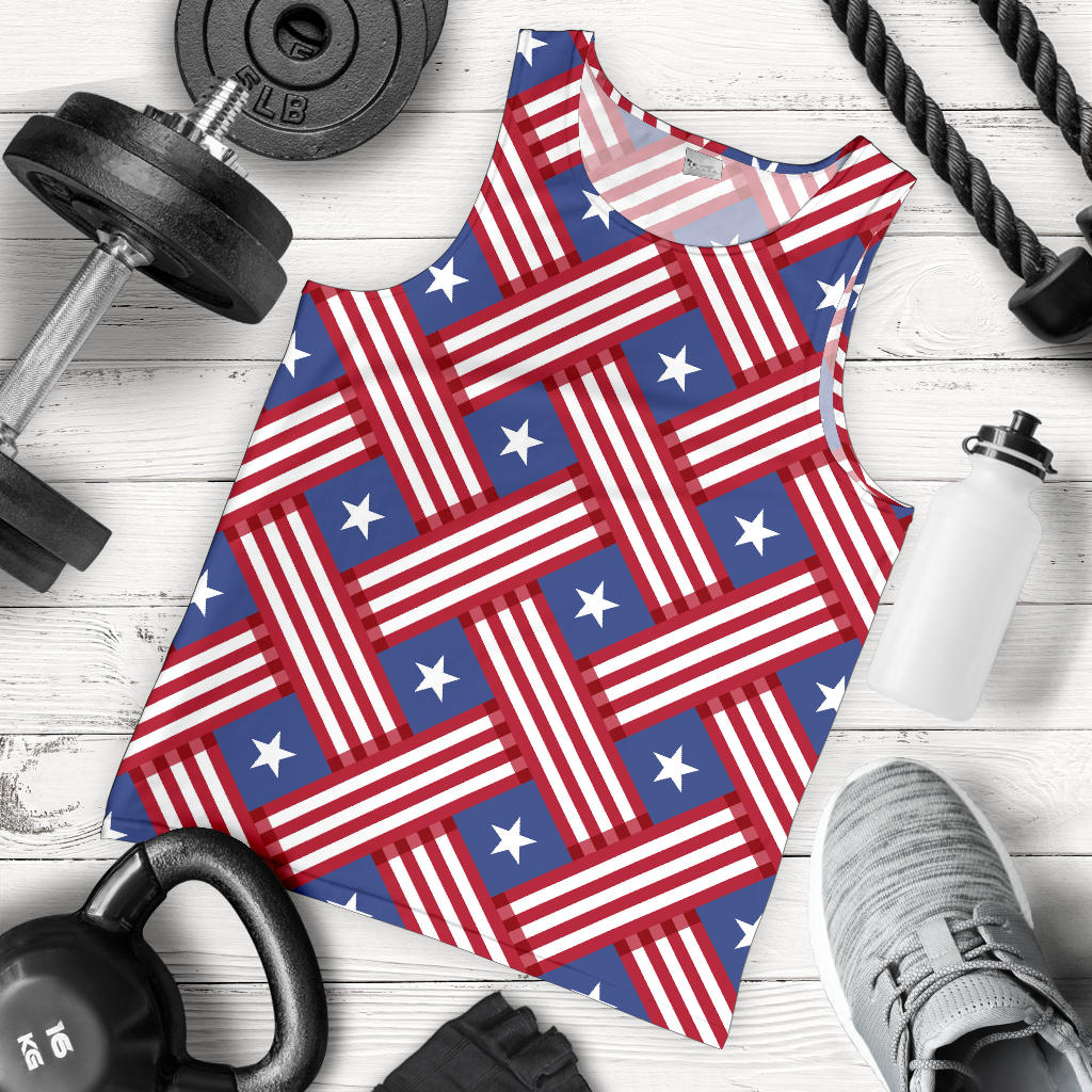 American flag Pattern Men Tank Top