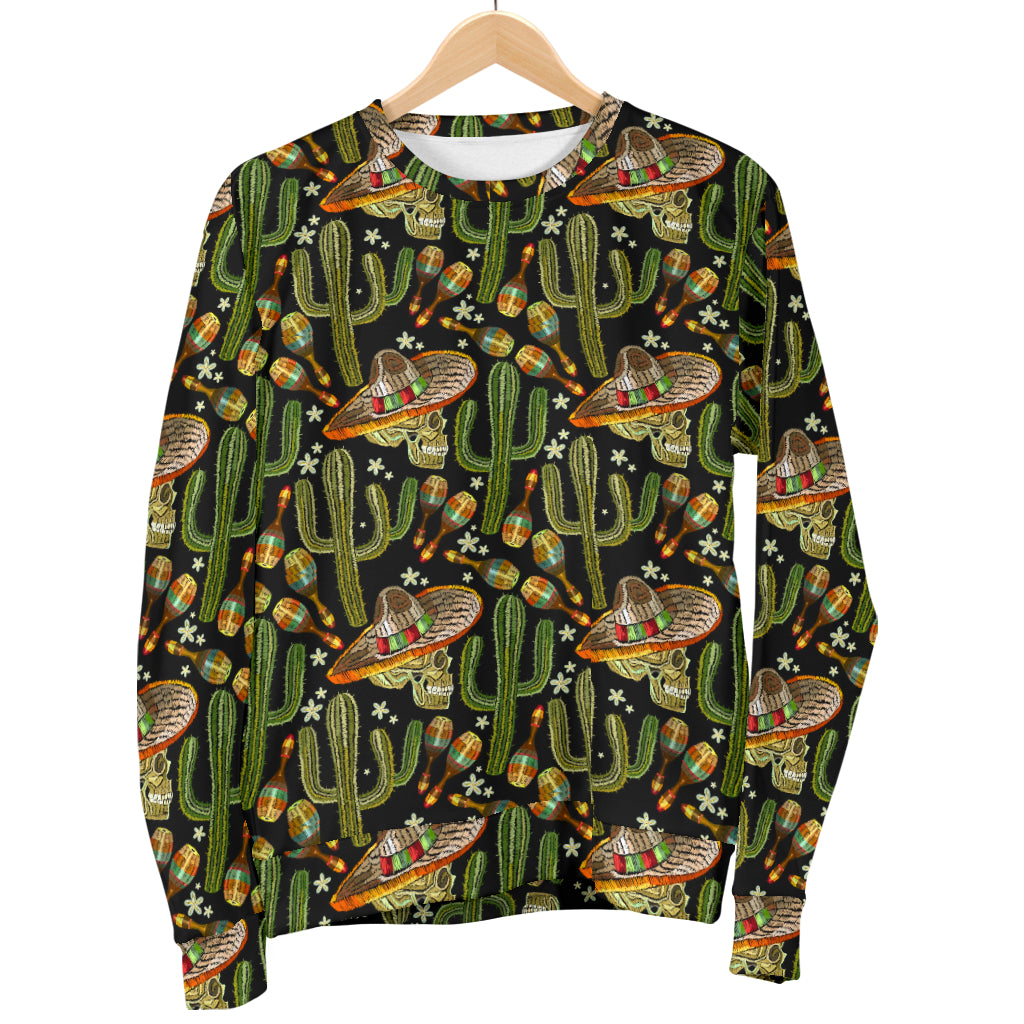 Western Style Print Men Long Sleeve Sweatshirt