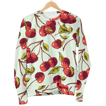 Cherry Hand Draw Women Long Sleeve Sweatshirt