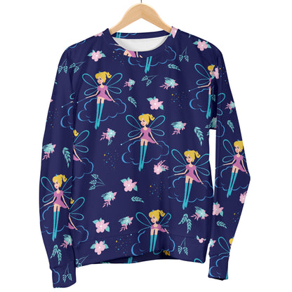 Fairy Cartoon Style Print Pattern Women Long Sleeve Sweatshirt
