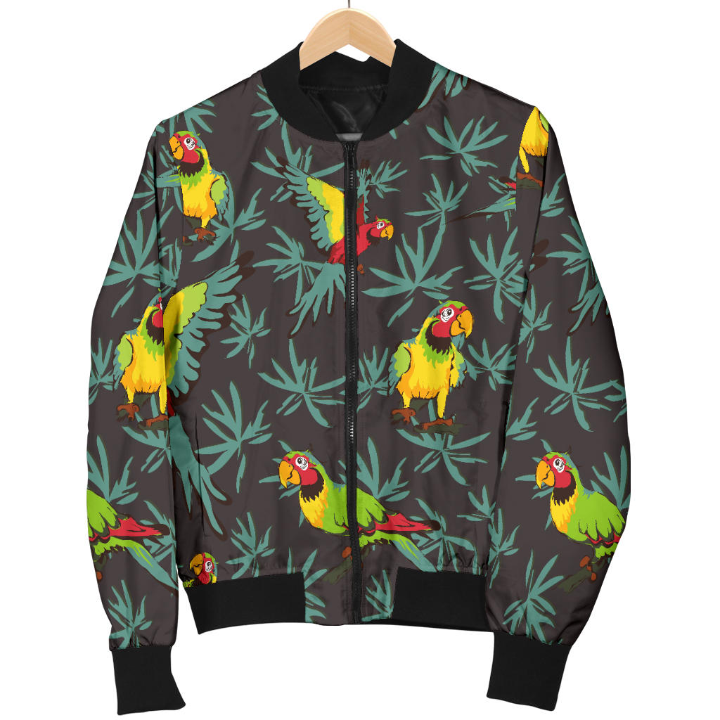 Parrot Themed Print Men Bomber Jacket
