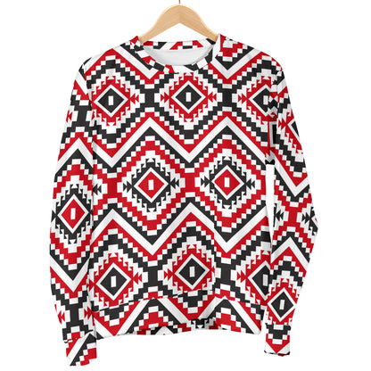 Native American Themed Tribal Print Women Long Sleeve Sweatshirt