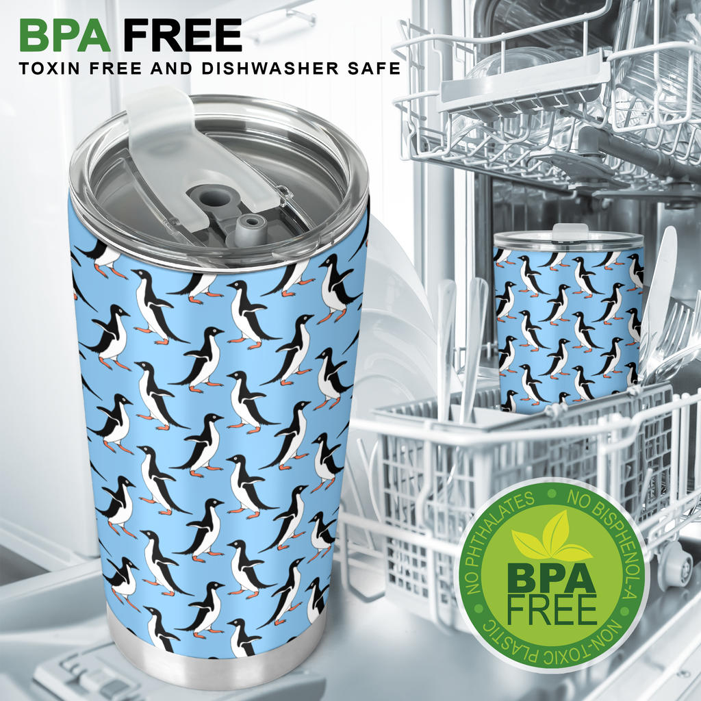 Penguin Dance Pattern Tumbler