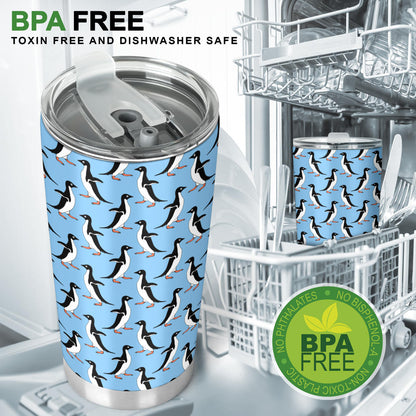 Penguin Dance Pattern Tumbler