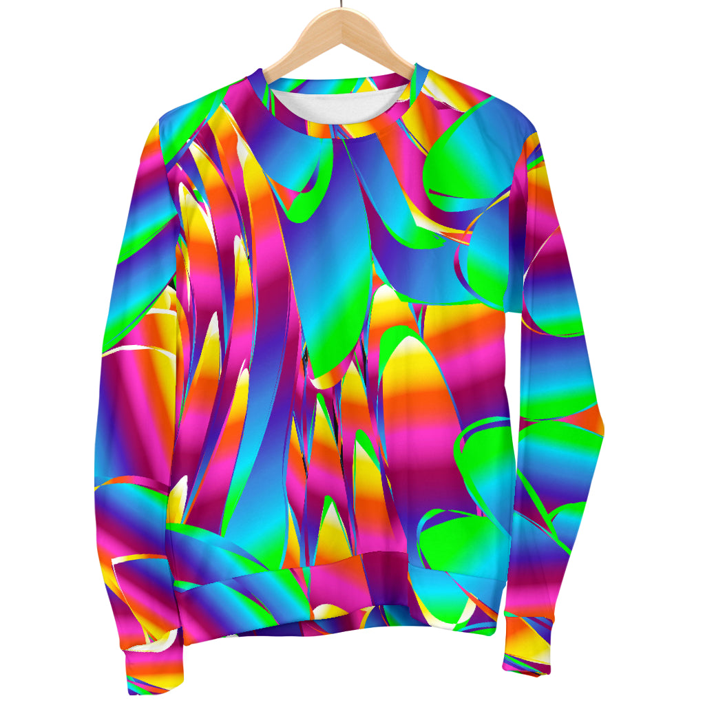 Psychedelic Trippy Pattern Men Long Sleeve Sweatshirt