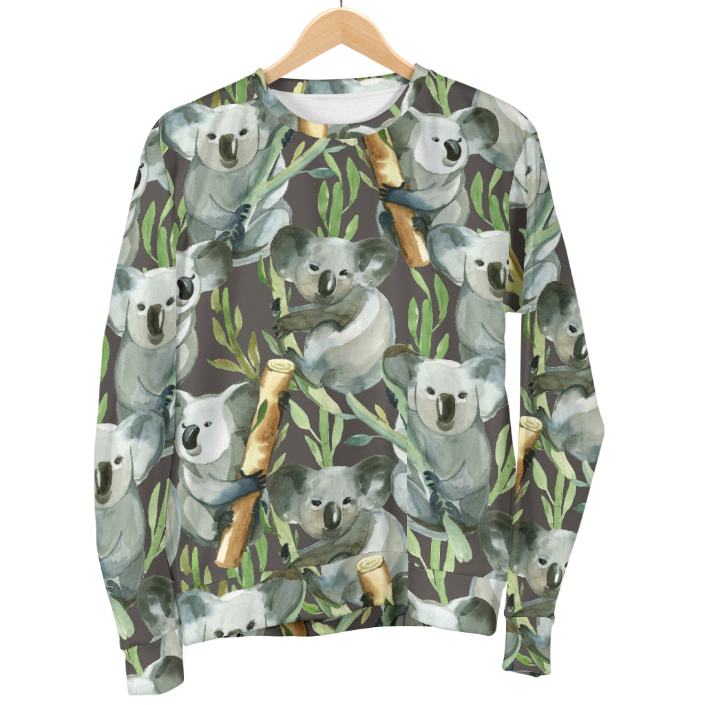 Koala Pattern Design Print Women Long Sleeve Sweatshirt