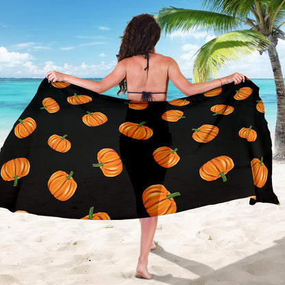 Pumpkin Pattern Print Design A05 Sarong Pareo Wrap