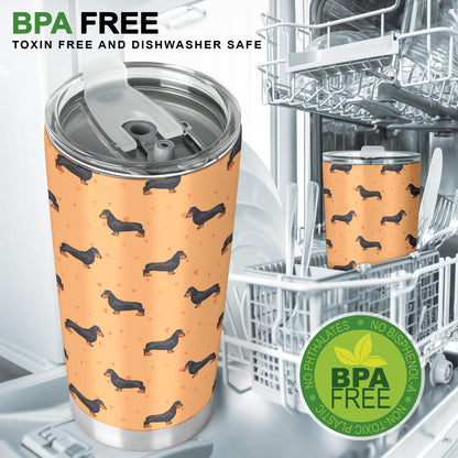 Dachshund Draw Print Pattern Tumbler