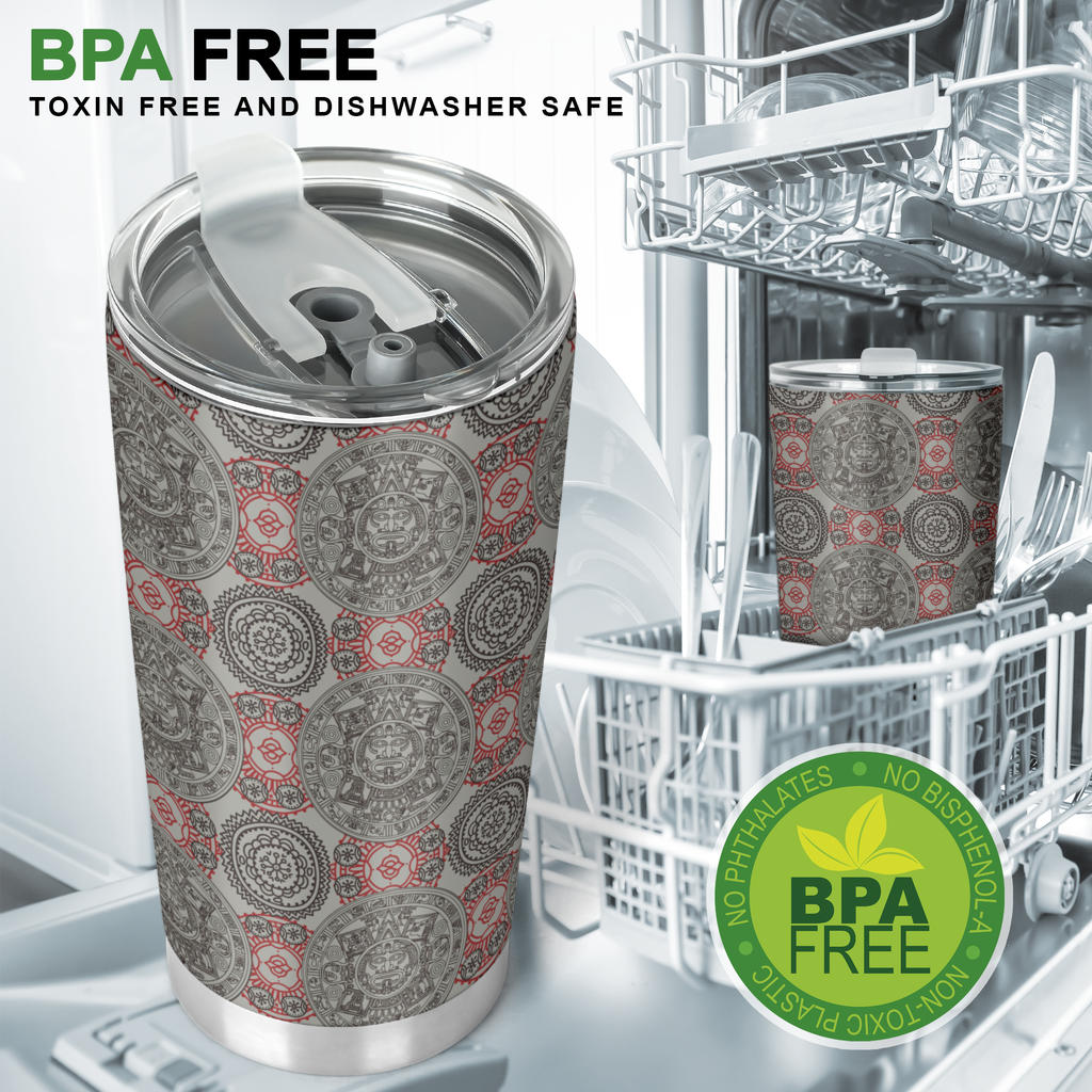 Calendar Aztec Style Print Pattern Tumbler
