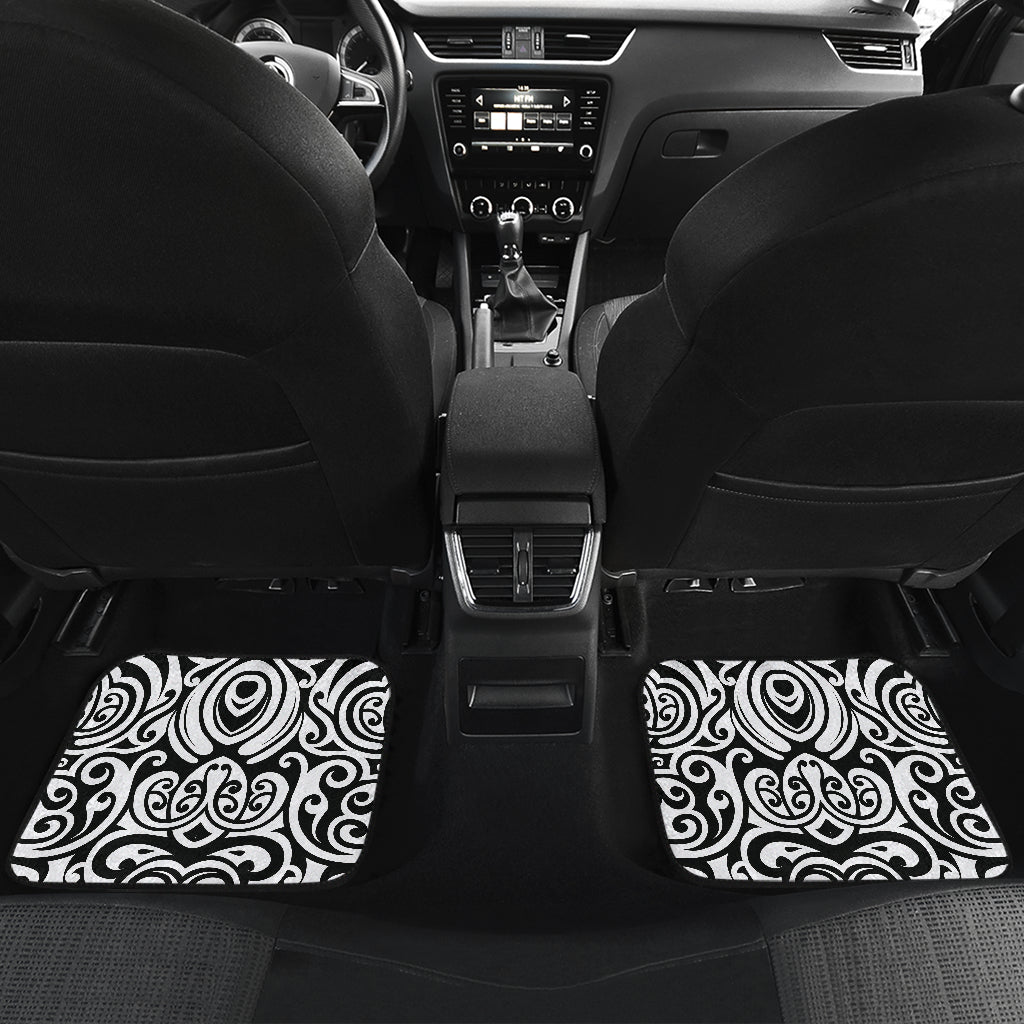 Polynesian Tattoo Pattern Car Floor Mats Front Back