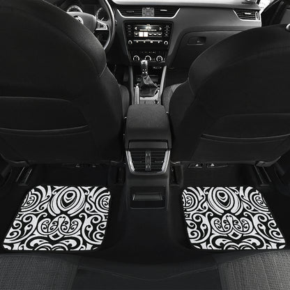 Polynesian Tattoo Pattern Car Floor Mats Front Back