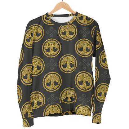 Celtic Tree of Life Design Men Long Sleeve Sweatshirt