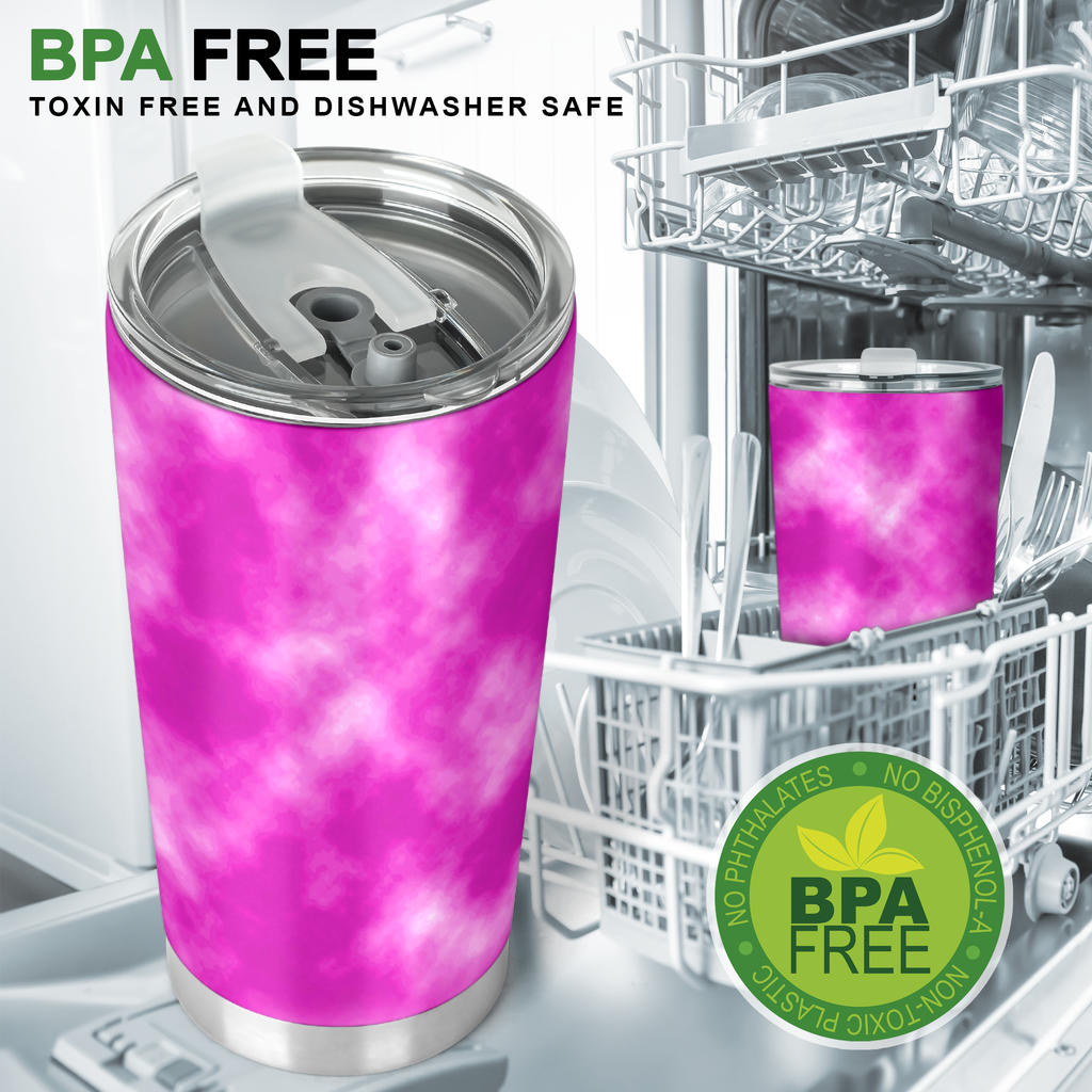 Tie Dye Pink Design Print Tumbler