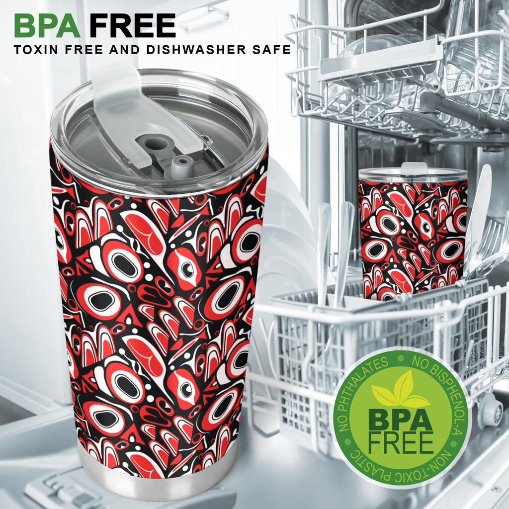 Totem Pole Texture Design Tumbler