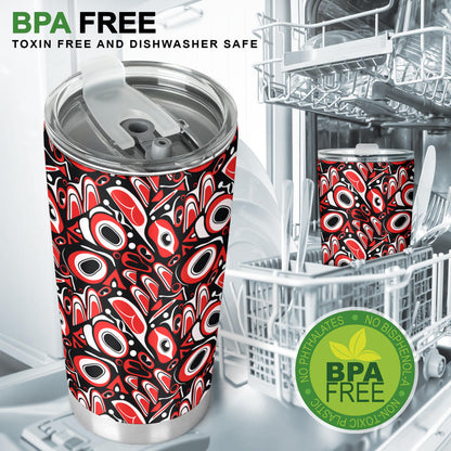 Totem Pole Texture Design Tumbler