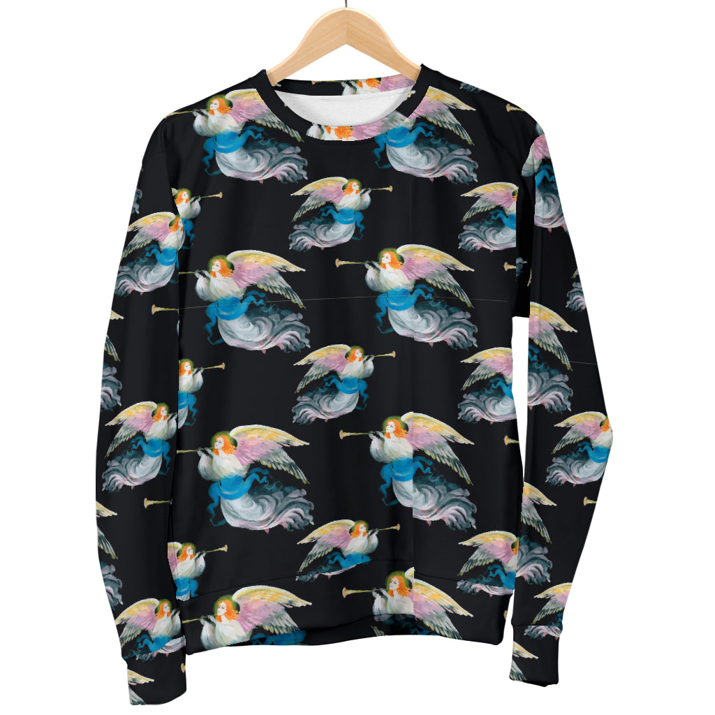 Angel with Wings Beautiful Design Print Men Long Sleeve Sweatshirt